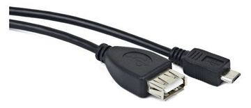 Lanberg USB Micro M ->USB-A F 2.0 Kabel OTG sw OEM - - Digital/Daten - Kabel - Digital/Daten