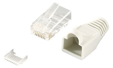 LogiLink Netzwerkanschluss - RJ-45 (M) - ungeschirmt - CAT 6 (Packung mit 100)