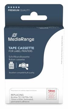 MEDIARANGE Schriftbandka. Brother TZ-132/TZe-132 12mm 8m rot