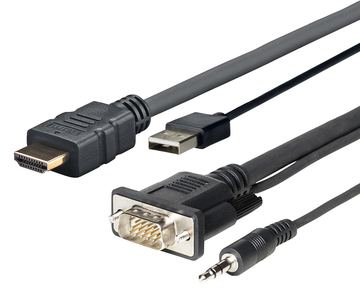 VivoLink Pro - HDMI-Kabel - HDMI männlich zu USB, HD-15 (VGA) - 1 m 4K / UHD