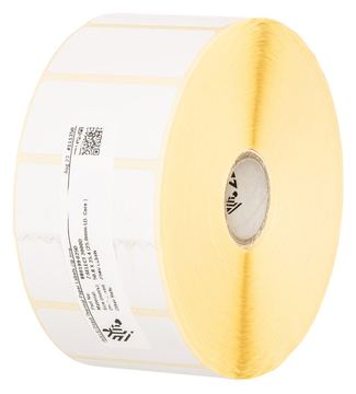 Zebra Z-Select 2000D - Papier - matt - permanenter Gummiklebstoff - beschichtet - perforiert - weiß - 102 x 25 mm