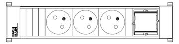 Bachmann POWER FRAME 3xUTE 1xCM916.7150 2m GST18 RAL9010