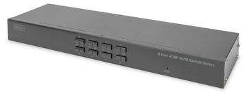 DIGITUS Desktop 8 Port HDMI KVM Switch Single View
