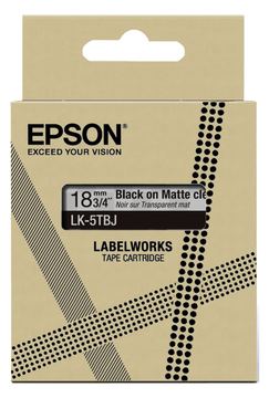Epson LabelWorks LK-5TBJ - Schwarz auf Matt-Transparent - Rolle (1,8 cm x 8 m)