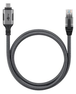 Goobay Ethernet-Kabel USB-C auf RJ45 7.5 m - verbindet Router Modem oder Netzwerk-Switch