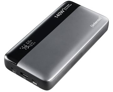 Intenso Power Bank HE 25000 mAh Grau-Schwarz USB C/C - Batterie - 25.000 mAh