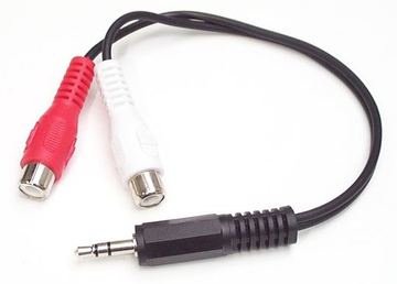StarTech.com 15cm Audiokabel 3,5mm Klinke auf 2x Cinch (Stecker/Buchse)