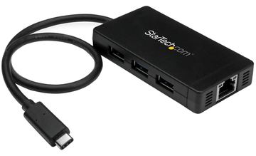 StarTech.com 3 Port USB 3.0 Hub mit USB-C und Gigabit Ethernet