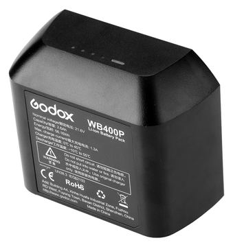 Godox WB400P - Lithium-Ion (Li-Ion) - 2600 mAh - 21,6 V - 56 Wh - 2 h - 100 mm