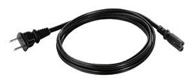 Zebra Stromkabel - power IEC 60320 C7 zu NEMA 1-15 (M)
