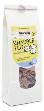 napani Knabber Zeit - Hühnerherzen gefriergetrocknet für Hunde & Katzen, 150g
