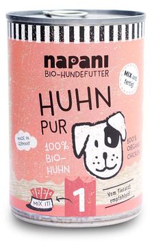 napani Bio-Dosenfutter für Hunde, Huhn pur