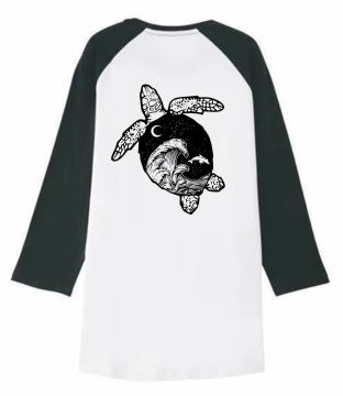Turtle Baseballshirt Unisex