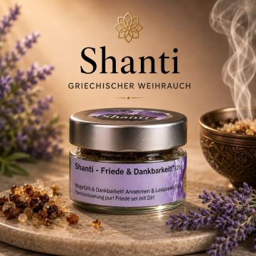 Räuchermischung OM Shanti – friedvoll, harmonisierend & herzöffnend (Glas)