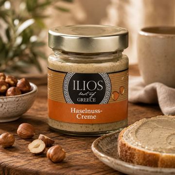 Haselnusscreme ohne Palmöl aus Korinth – 30 % Haselnüsse, 190 g