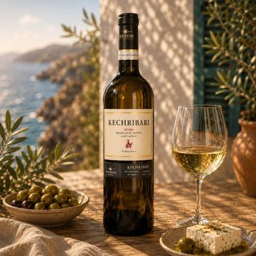 Kechribari Retsina 750 ml – trockener Weißwein mit Chios-Mastix