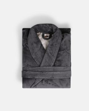 Bademantel - Bambou Twin Velours Schalkragen