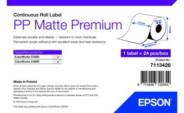 Epson Premium - Polypropylen (PP) - matt - permanenter Acrylklebstoff - Rolle (5,1 cm x 29 m)