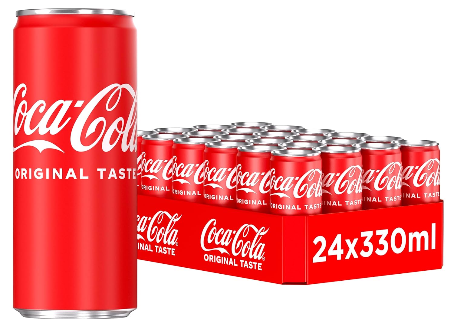 Coca-Cola Classic - prickelndes Erfrischungsgetränk mit unverwechselbarem Coke-Geschmack - koffeinhaltiger Softdrink in Einweg Dosen (24 x 330 ml)