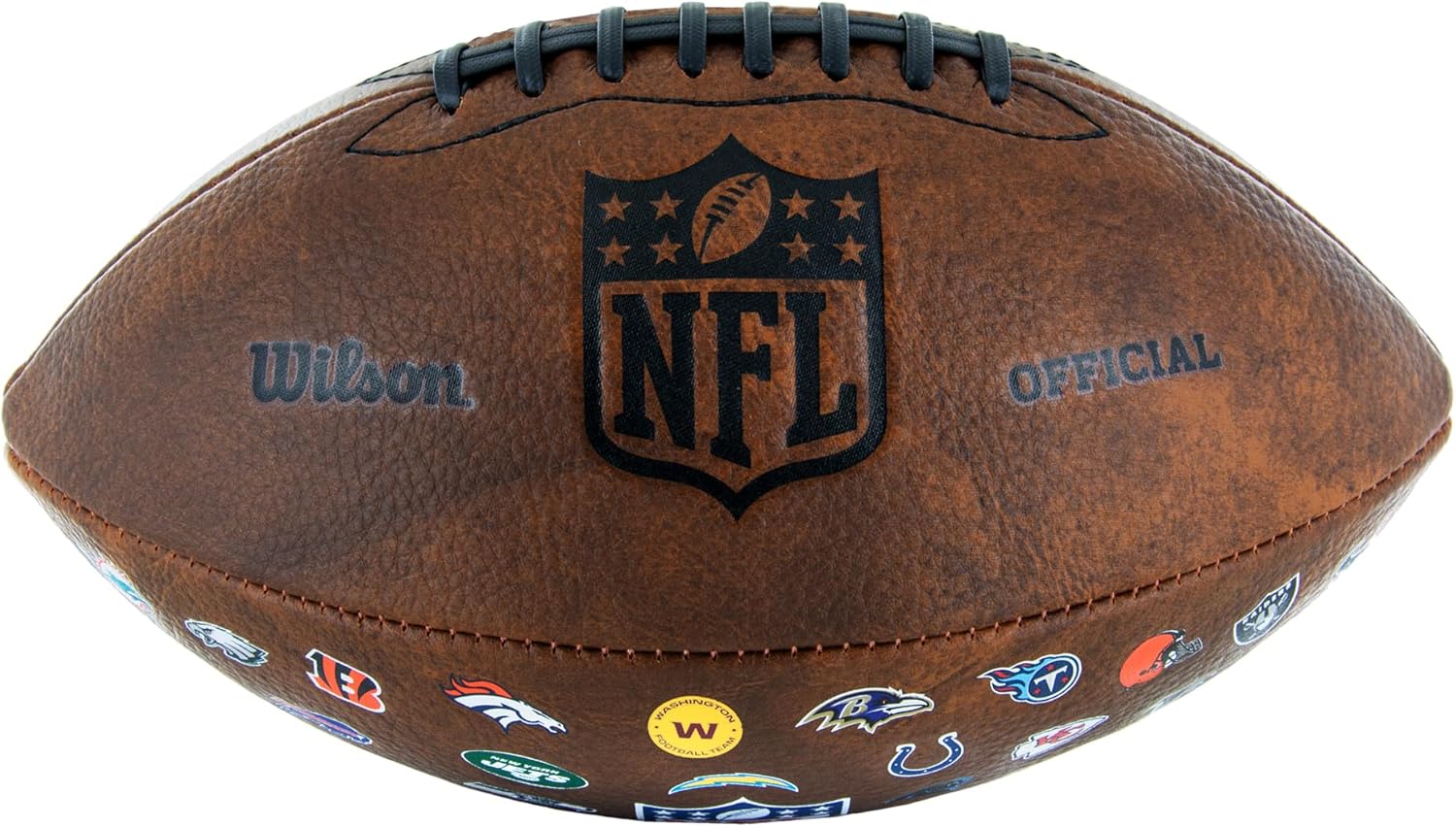 Wilson NFL Junior Football - 32 Team Logos für Sammler und Kids - Kunstleder