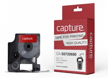 Capture Polyester - laminiert - Schwarz auf Weiß - Rolle (0,9 cm x 7 m)