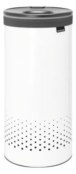 Brabantia Wäschekorb dunkelgrau weiss