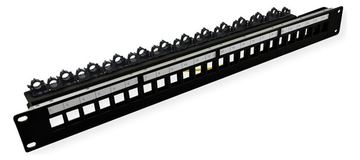 ROLINE 19-Keystone-Modulträger 24Ports geschirmt blank Clipbef.