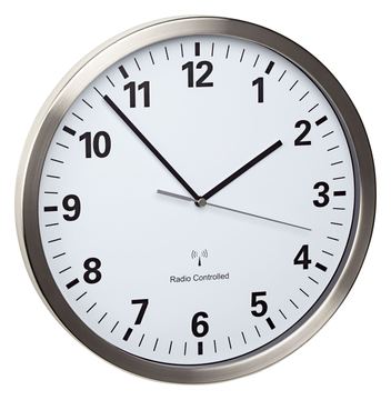 TFA 60.3523.02 - Wand - Quarzuhr - Rund - Silber - Weiß - Edelstahl - Glas
