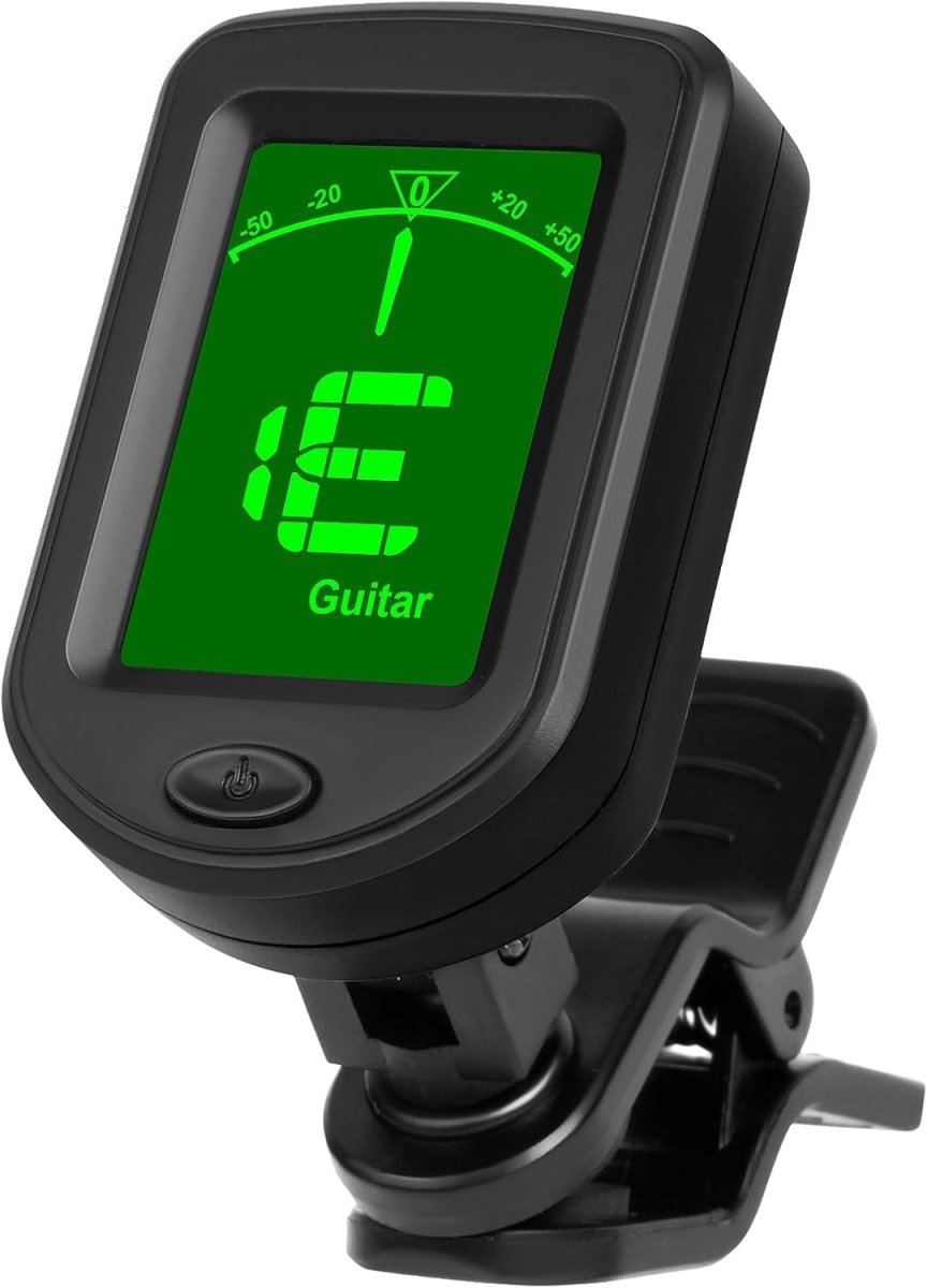 Stimmgerät Gitarre, Clip Tuner, Clip-On Chromatisches Stimmgerät, Stimmgerät zum Anklipsen, Stimmgerät für Gitarre, Bass, Violine, Ukulele, Chromatisch