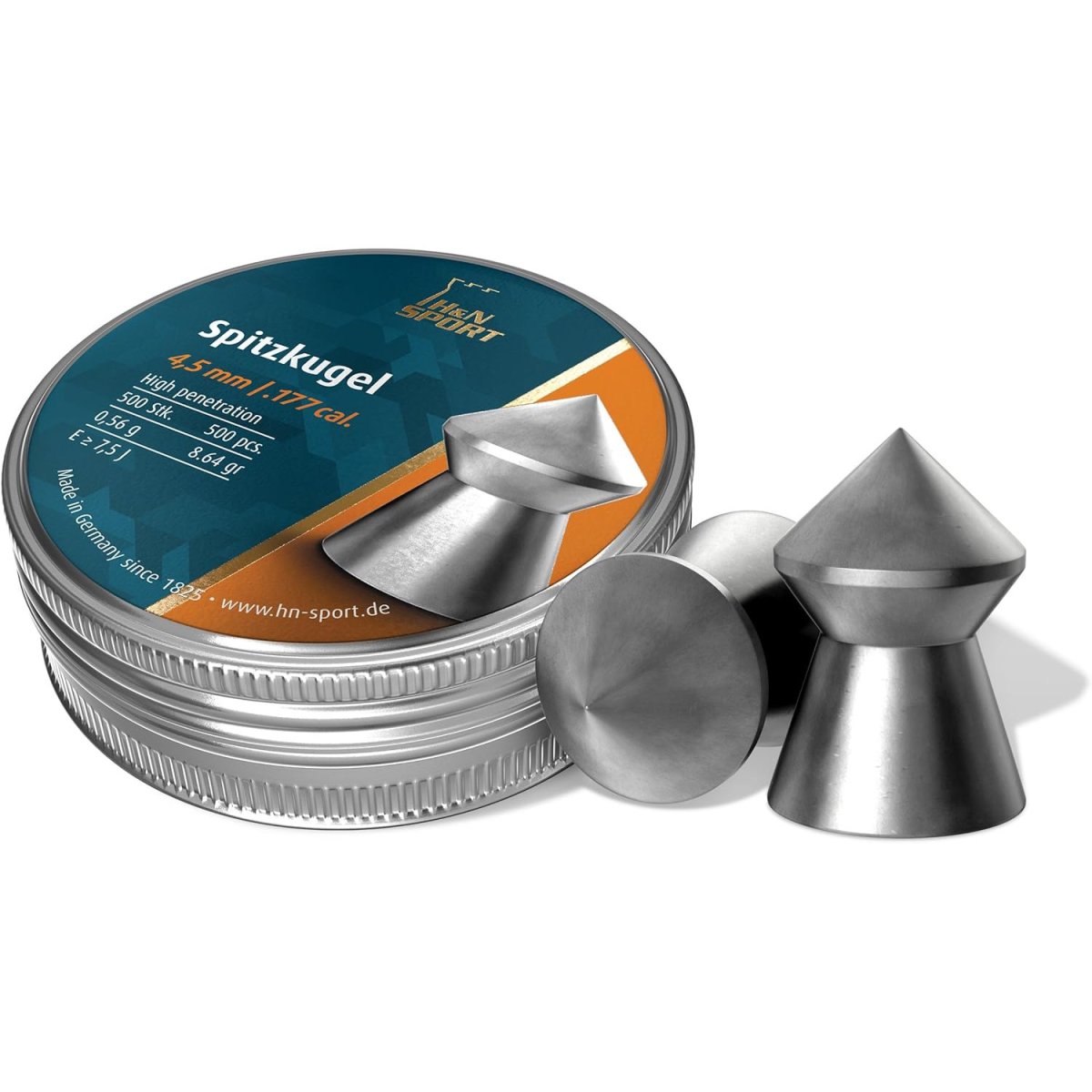 H&N Sport Spitzkugel 4,50 mm Balines 4,50mm, Erwachsene Unisex, 4,50