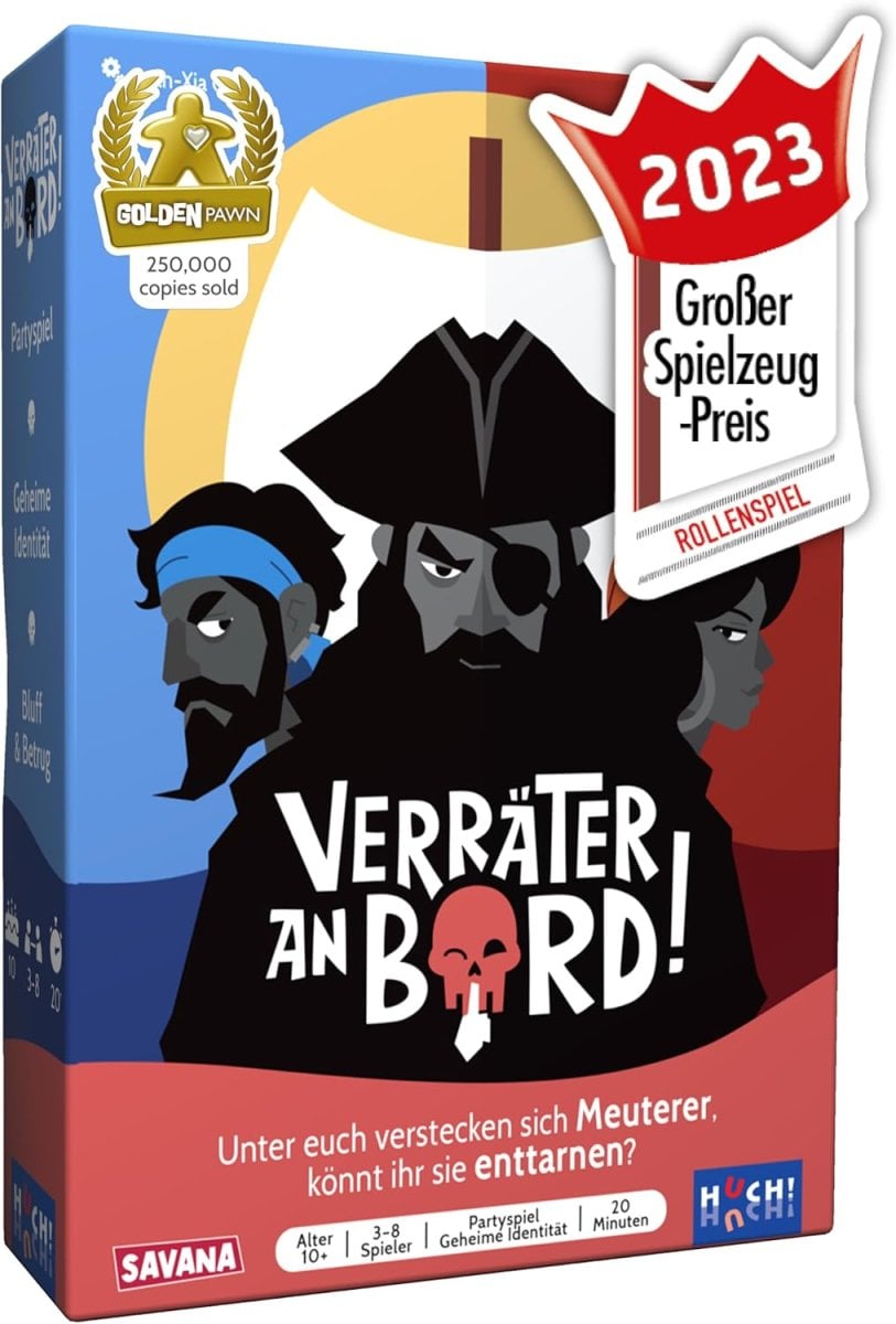 SAVANA Verräter an Bord - Bluffen, Strategie, Spaß, & Verrat | Kartenspiel für Jugendliche & Erwachsene | 3-8 Spieler | Ab 10 Jahren | Gesellschaftsspiel für Familie & Freunde