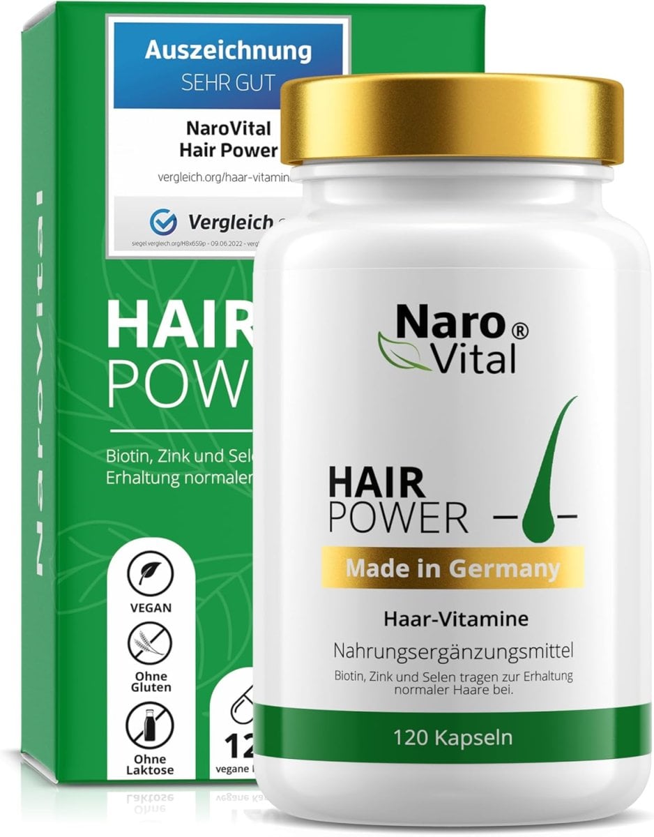 Haar Vitamine Haarausfall - 120 Kapseln I Hochdosiert mit Biotin, Zink, Selen, OPC, Hirse-Extrakt (reich an Silizium und Kieselerde) ohne chemische Haarwuchsmittel I Haarvitamine für Haar- & Bartwuchs