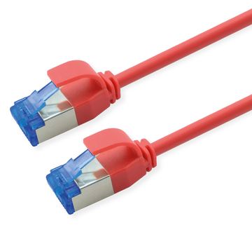 ROLINE S/FTP Patchkabel Kat.6A Slim verknotungsfrei rot - Netzwerk - CAT 6a