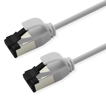 ROLINE S/FTP Patchkabel Kat.8.1 Slim PoE weiss - FTP - 5 m
