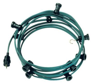 Bachmann Lichterkette - 10 Sockel - E27 - grün