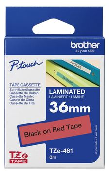 Brother TZe-461 - Schwarz auf rot - Rolle (3,6 cm x 8 m)