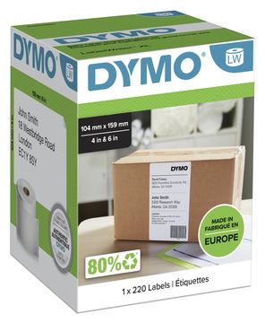 Dymo LabelWriter Extra Large Shipping Labels - 104 x 159 mm 220 Etikett(en) (1 Rolle(n)