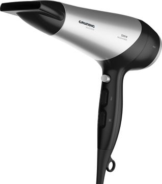 Grundig HD 6080 Iconic Haartrockner - Schwarz - Silber - 1,8 m - Tasten - 2200 W - 1 Stück(e)