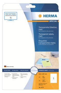 HERMA Special - Matt - permanent selbstklebend - durchsichtig - A4 (210 x 297 mm)