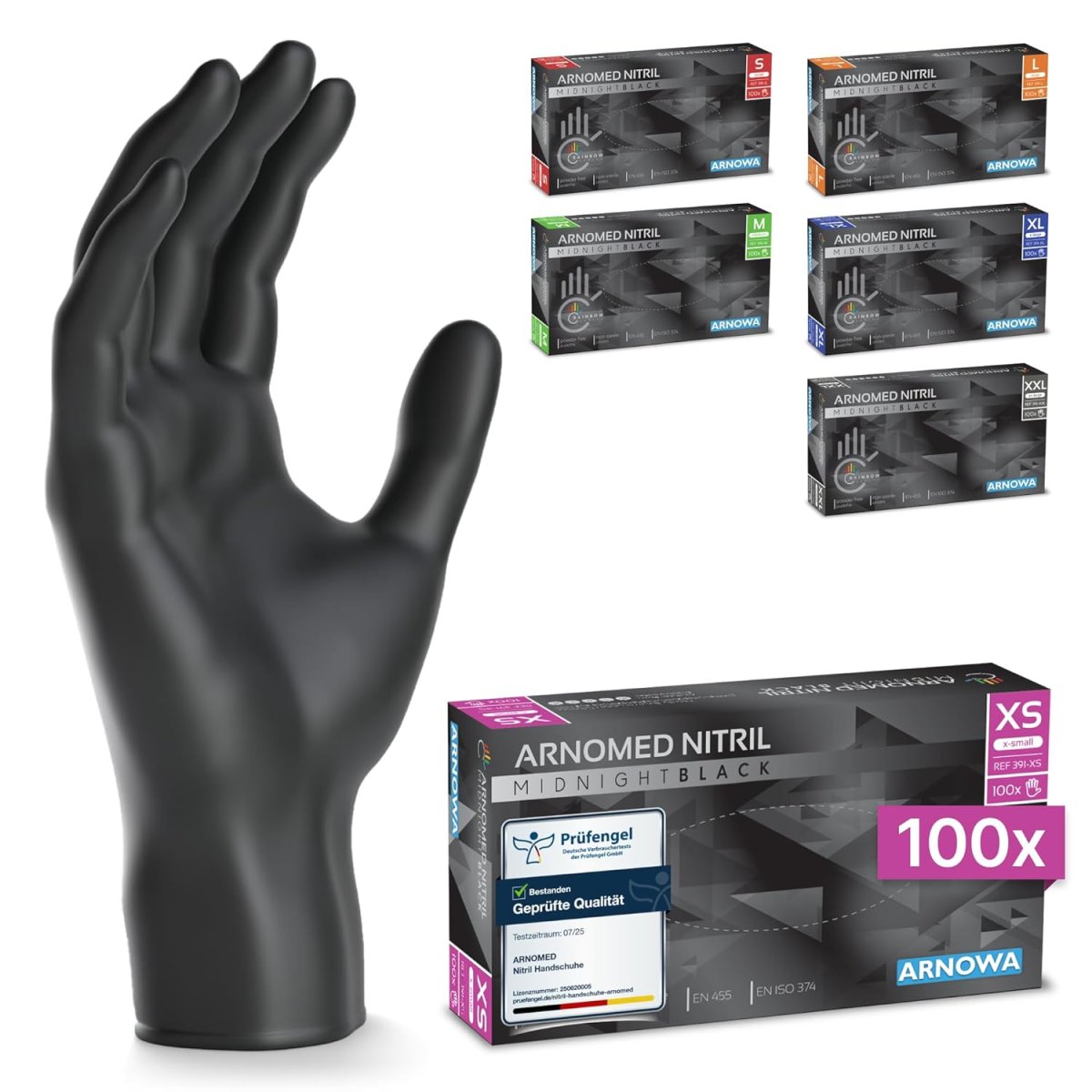 Einweghandschuhe 100 Stück/Box, puderfreie & latexfreie Einmalhandschuhe