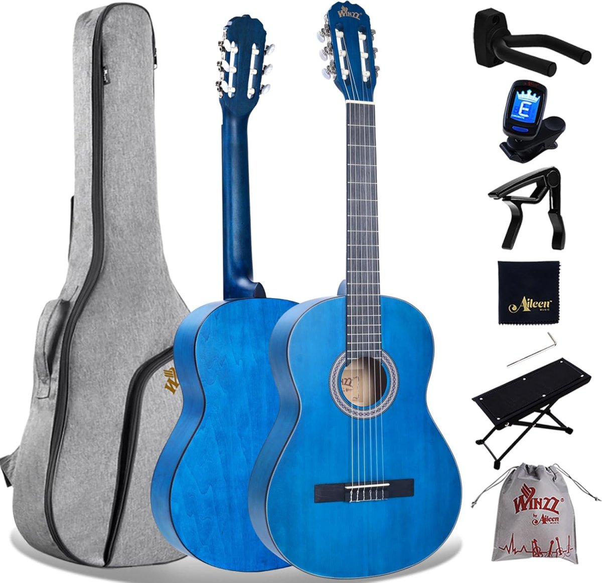 Winzz Konzertgitarre 4/4 Erwachsene, Klassische Gitarre für Anfänger 39 Zoll